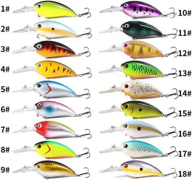 Alt view image 2 of 7 - 18PCS Crank bait Fishing Lure Wobbler 14g 10cm Minnow Isca Artificial Lures Crankbait Leurre de Bass Pike Trolling Pesca Tackle