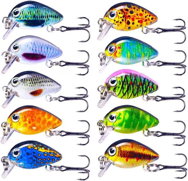 Main image of 10pcs Mini Fish Bass Fishing Lure 2.5cm 1.7g Mini Artificial Baits Topwater Crank Wobblers For Pike Crankbaits Fishing
