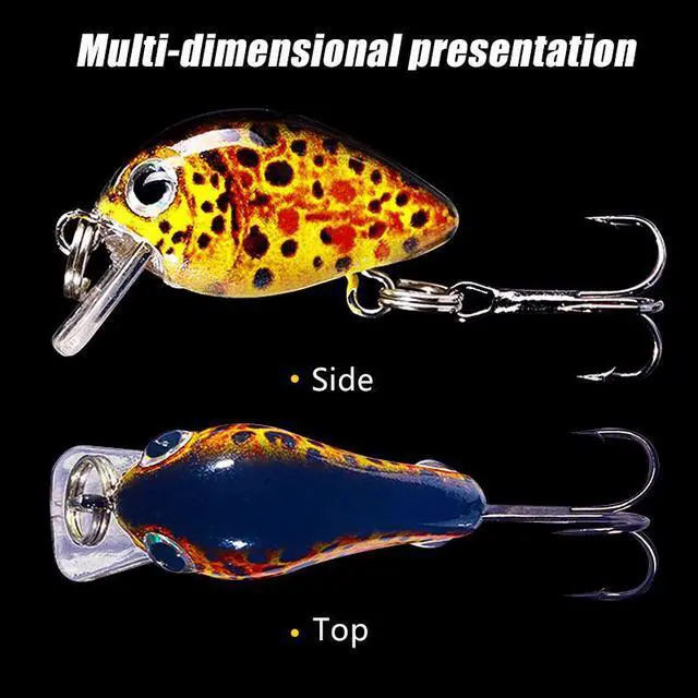Alt view image 6 of 7 - 10pcs Mini Fish Bass Fishing Lure 2.5cm 1.7g Mini Artificial Baits Topwater Crank Wobblers For Pike Crankbaits Fishing