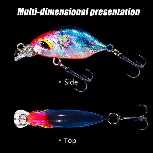 Alt view image 5 of 7 - 10pcs mini Sinking Crank Wobblers Fishing Lures 3.8cm 3.3g Trout Artificial plastic Hard Bait Jerkbait Crankbait Bass Fishing Tackle