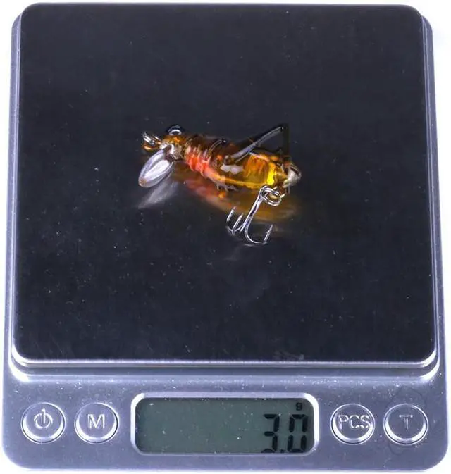 Alt view image 5 of 5 - 5Pcs 3.5cm 3.5g Grasshopper insects Fishing Lures Flying Wobbler Lure hard bait Lifelike Artificial baits Bass Swimbait Pesca,BOX KIT