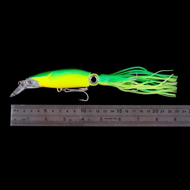Alt view image 5 of 6 - 6pcs Hard Fishing Lure Fish Bait 14cm 40g 6 Color Squid High Carbon Steel Hook Octopus Crank For Artificial Tuna Sea Allure Tool