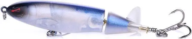 Alt view image 5 of 7 - 8pcs 10cm 13.5g Pencil Popper Topwater Fishing Lure Artificial Bait Hard Popper Soft Rotating Tail Fishing Tackle