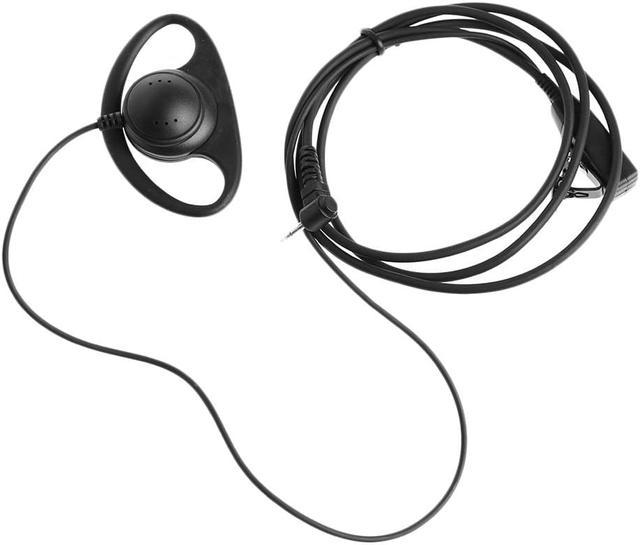 Anti radiation In Ear Headsets Air Tube Security Earpiece with Mic 3.5 mm  Plug for Mobile Phone (Black)