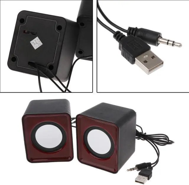 Alt view image 3 of 7 - Adjustable Volume Mini Speakers USB 2.0 Port  for Laptop PC MP3 Connection