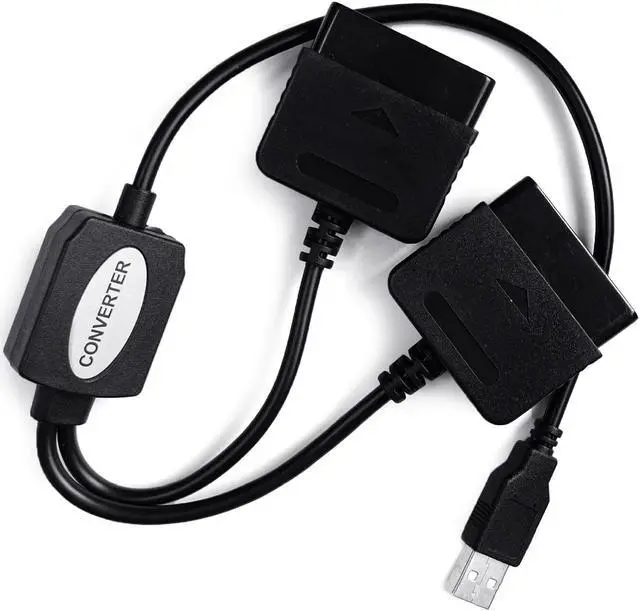 Alt view image 3 of 7 - 2 in 1 USB Adapter Converter Cable For Gaming Controller ForPS2 to For PS3 PC Video Gaming Converter Adapter Accessories