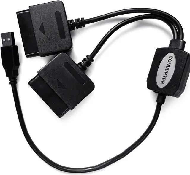 Alt view image 4 of 7 - 2 in 1 USB Adapter Converter Cable For Gaming Controller ForPS2 to For PS3 PC Video Gaming Converter Adapter Accessories