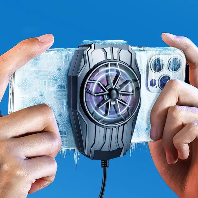 Alt view image 2 of 7 - Universal Mobile Phone Clip Heat Sink Phone Radiator Cooling Fan Heatsinks