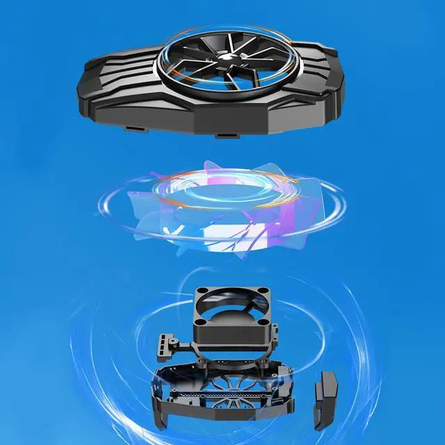 Alt view image 6 of 7 - Universal Mobile Phone Clip Heat Sink Phone Radiator Cooling Fan Heatsinks