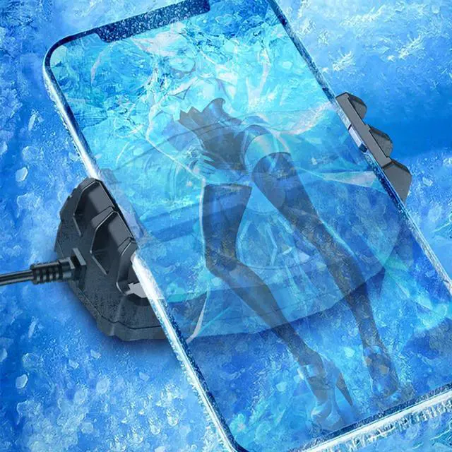 Alt view image 4 of 7 - Universal Mobile Phone Clip Heat Sink Phone Radiator Cooling Fan Heatsinks