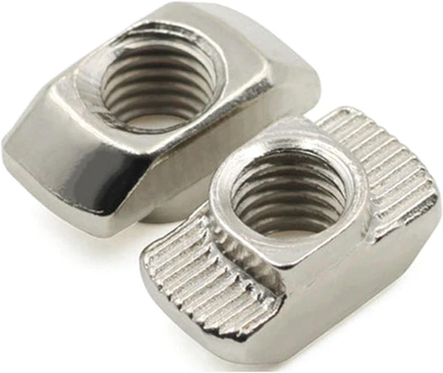 Alt view image 6 of 6 - 180 Pieces for T Nuts T-Slot Nut Hammer for Head Fastener 2020 Series M3/ M4/ M5 for T Nut Assortment Kit for Aluminum