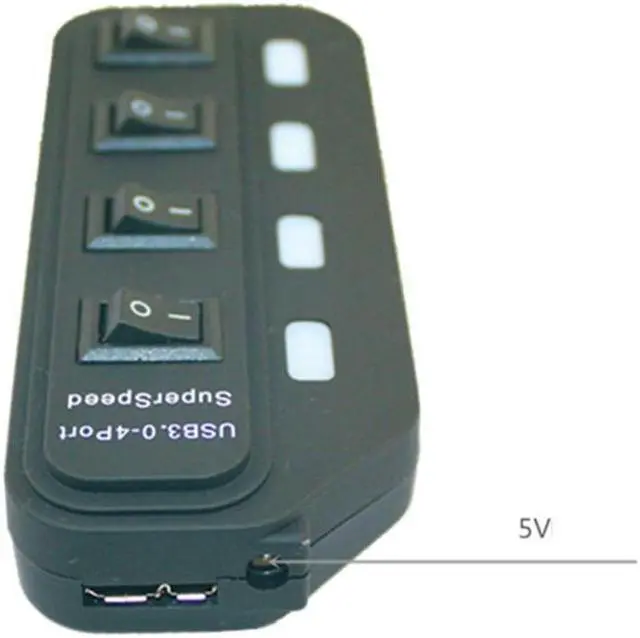 Alt view image 3 of 6 - USB Splitter Expander with Independent On Off Switch for Laptop PC Computer USB 3.0 Hub Multi-interface Expansion