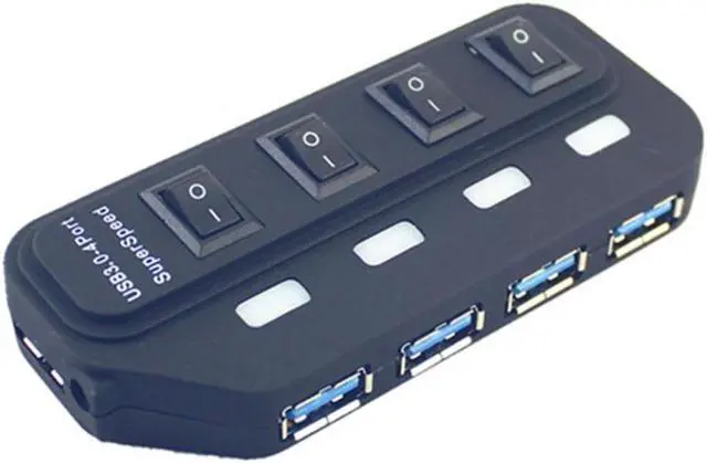 Alt view image 6 of 6 - USB Splitter Expander with Independent On Off Switch for Laptop PC Computer USB 3.0 Hub Multi-interface Expansion