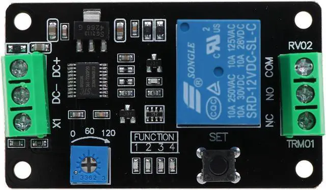 Alt view image 6 of 7 - TRM01 Delay Timer Relay Multi-functional Delay for Time Relay Self-locking Relay Delay Trigger Delay Relay for DC 12V