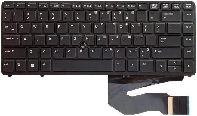 Main image of For EliteBook 840 G1 G2 850 G1 G2 US Keyboard Backlit Black Color US English Keyboard with Frame Replacement Part