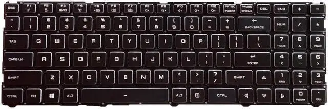 Main image of For Machinenike Z3 Z2 G65T AirPLUS 7000 Laptop US Keyboard Backlit White Letter Black Frame English Keyboard Replacement