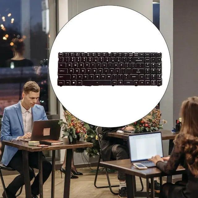 Alt view image 2 of 7 - For Machinenike Z3 Z2 G65T AirPLUS 7000 Laptop US Keyboard Backlit White Letter Black Frame English Keyboard Replacement