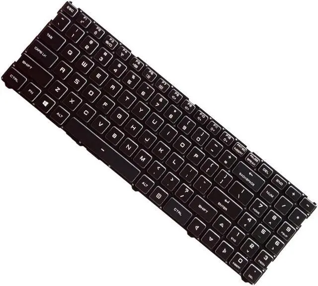 Alt view image 6 of 7 - For Machinenike Z3 Z2 G65T AirPLUS 7000 Laptop US Keyboard Backlit White Letter Black Frame English Keyboard Replacement