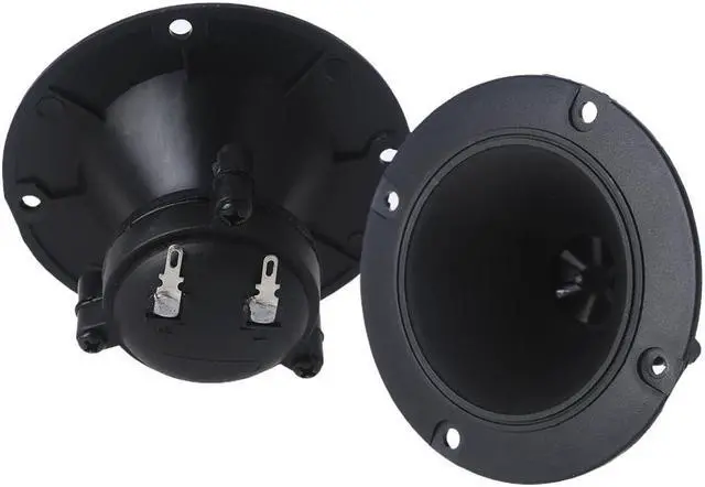 Alt view image 7 of 7 - 1 Pair 96mm Audio Speakers Tweeter Piezo Treble Piezoelectric Speaker Portable 3 Inches Diameter 9mm High Power Horn