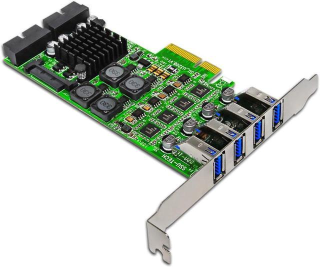 4 Port PCIe USB 3.0 Card w/ 4 Channels - USB 3.0 Cards, Add-on Cards &  Peripherals