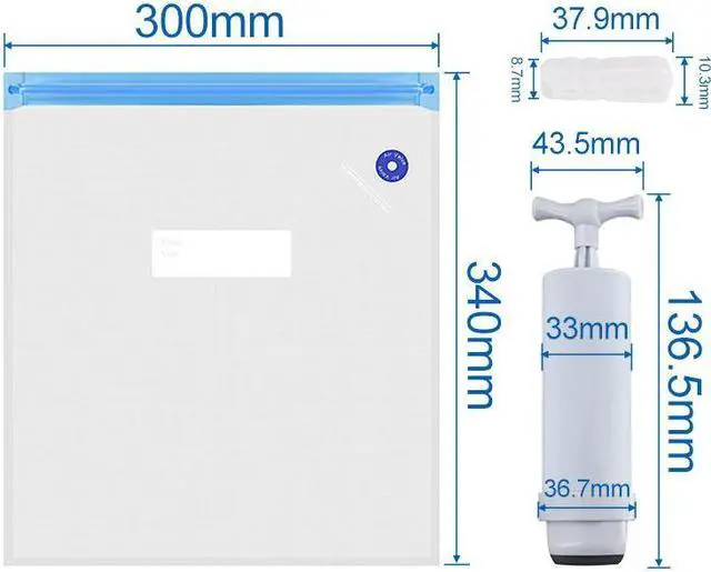 Alt view image 5 of 7 - 3D Printer Consumables Vacuum Sealing Bags Vacuum Pump PLA TPU Material ABS Wire Compression Storage Bag Set