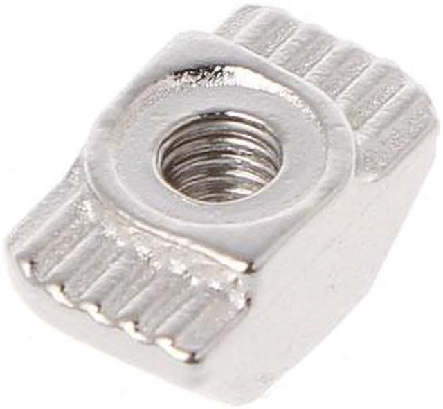 Alt view image 6 of 7 - 50Pcs 2020 Series T Nuts,M3 M4 M5 T Slot Nut Hammer Head Fastener Nut Nickel Plated Carbon Steel Assortment Kit for 20