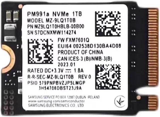 Alt view image 7 of 7 - PM991a 1TB M.2 NVMe PCIe Gen3x4 SSD Efficient Internal Solid Drive