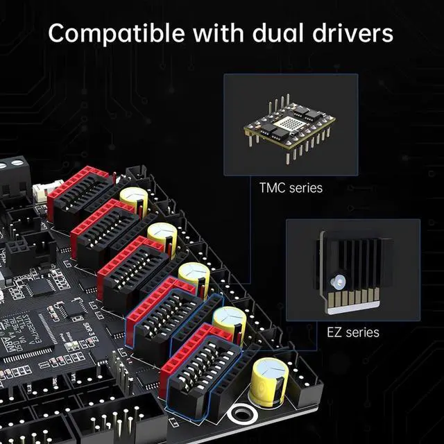 Alt view image 5 of 7 - SKR 3 EZ V1.0 Mainboard 32bit 480MHz Control Board fit Two Driver EZ2209 TMC5160 For Ender3 Klipper 3D Printer Parts