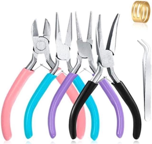Set of 4 Jewelry Pliers Precise Craft Tool for DIY Jewelry Repair and  Making 