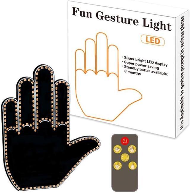 Car LED Finger Sign Light Thumb Up Down Cool Lamp Gesture Controlled  Universal 