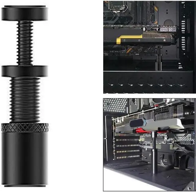 Alt view image 2 of 7 - Aluminum Alloy Telescopic Graphics Card Holder Stand GPU Support Desktop PC Computer Case Video Cards Bracket Supports