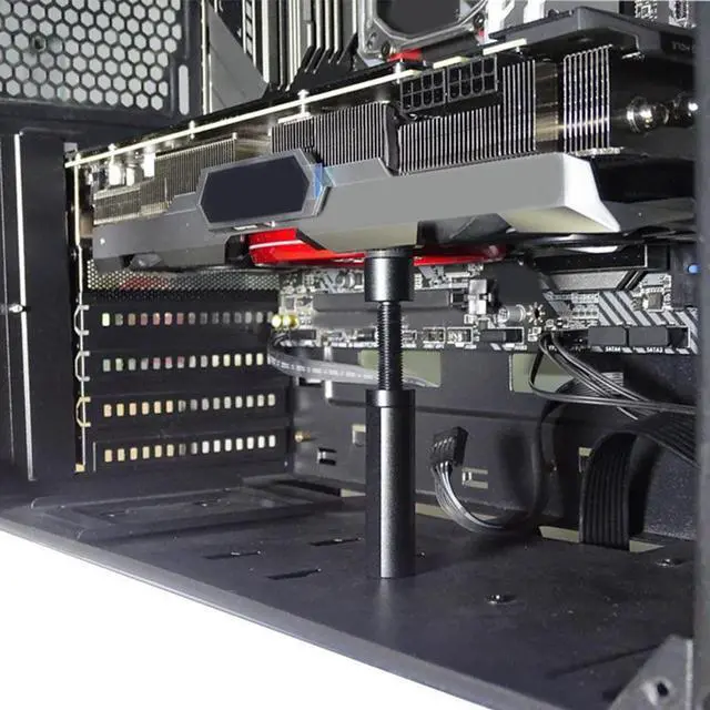 Alt view image 6 of 7 - Aluminum Alloy Telescopic Graphics Card Holder Stand GPU Support Desktop PC Computer Case Video Cards Bracket Supports