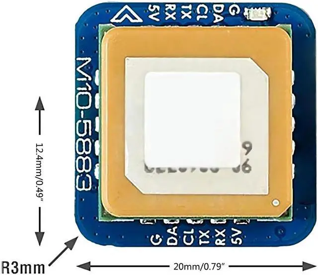 Alt view image 5 of 7 - M10Q-5883 Module Global Positioning System GNSS Compass QMC5883L with 20cm Cable