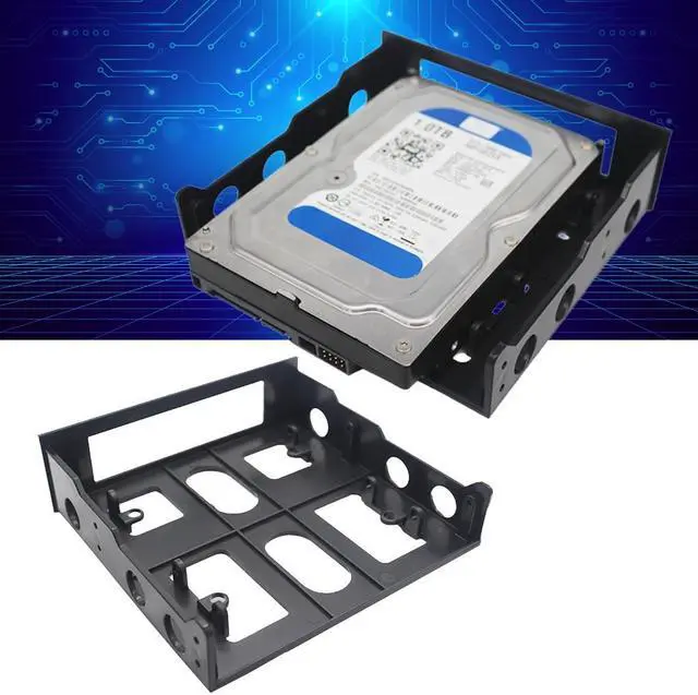 Alt view image 2 of 7 - 3.5" to 5.25" Floppy to Optical Drive Bay Mounting Bracket Front Panel for Desktop PC Hard Disk Drive Bracket