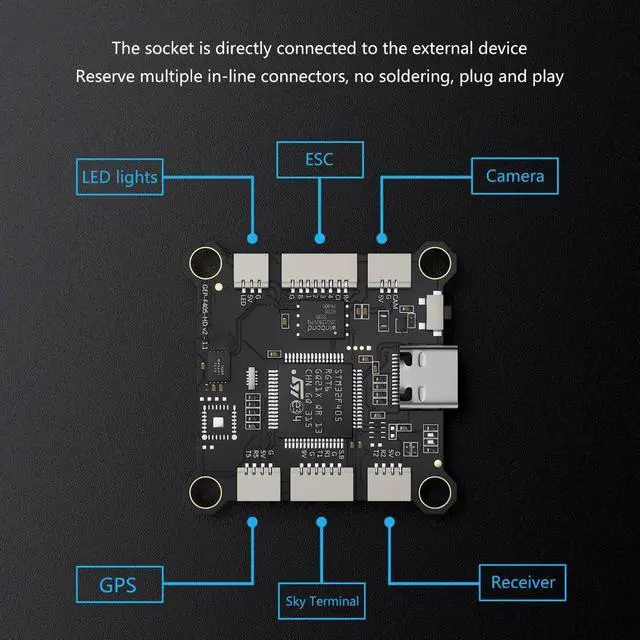 Alt view image 7 of 7 - F405 Flight Controller Board BLS50A 4 in1 ESC with OSD 16MB Black Box