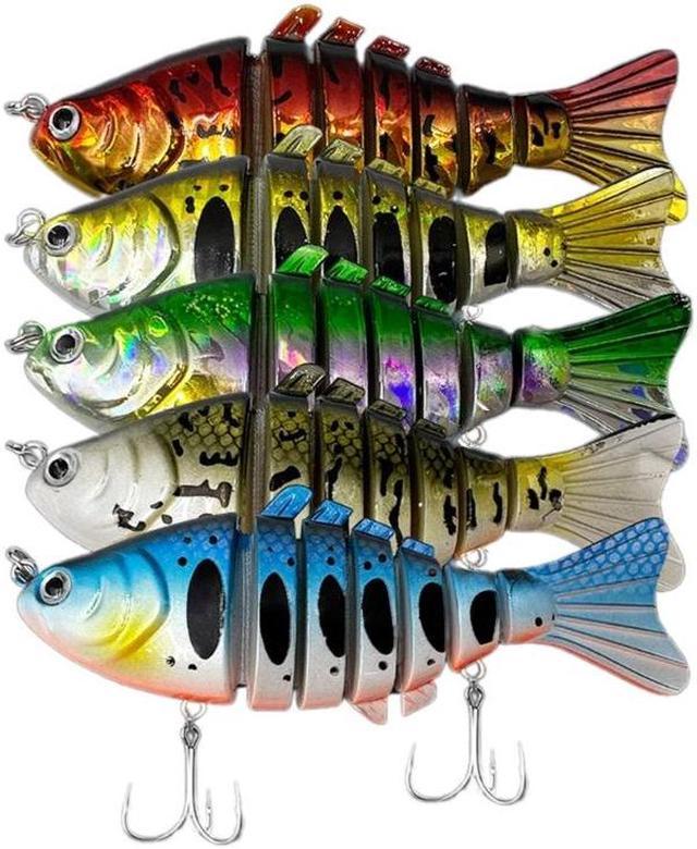 Fishing Lures Multi Sections Baits Fishhooks Saltwater 3D Minnow
