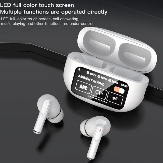 Alt view image 2 of 6 - YuanCheng A9pro Wireless Color Screen Touch Bluetooth Earphones