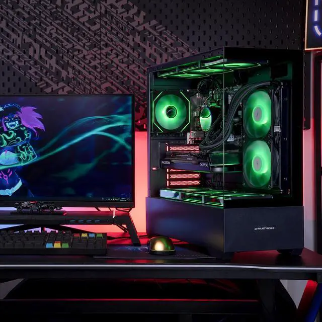 Alt view image 2 of 7 - VTG Gaming PC Desktop Ryzen5 9600X (6 Core up to 5.4GHz) 32GB DDR5 1TB SSD NVMe ,Radeon RX 7700 XT 12G , 850W GOLD PSU,  Wi-Fi, 240MM AIO liquid cooler,Windows 11 Home 64-bit,gaming pc