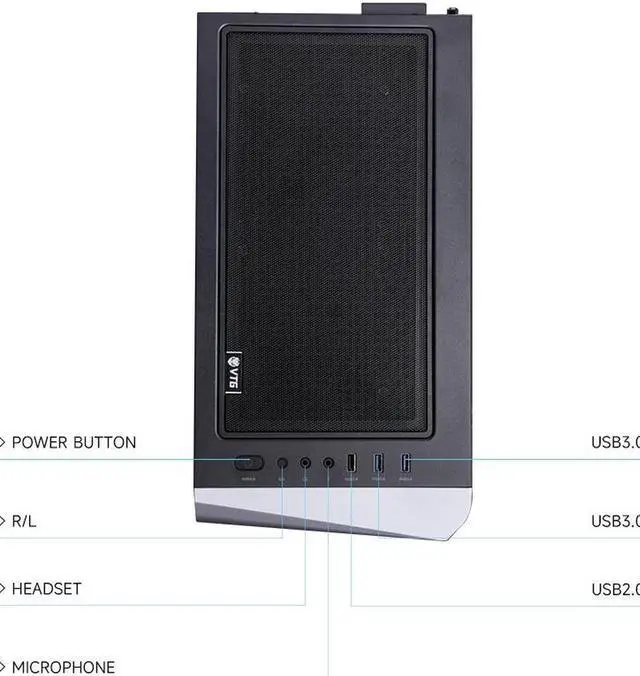 Alt view image 7 of 7 - VTG Gaming PC  Ryzen7 5700X , NVIDIA RTX4060 , 32GB DDR4 ,  1TB SSD NVMe ,  240 Liquid Cooler ,650W  PSU,  Wi-Fi, Windows 11 Home 64-bit, prebuilt gaming desktop