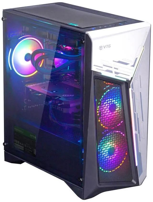 Main image of VTG Gaming Desktop PC , Ryzen7 5700X, NVIDIA RTX4060Ti , 32GB DDR4 1TB SSD NVMe ,  650W PSU, Wi-Fi, 240 Liquid Cooler , ARGB Fans , Windows 11 Home 64-bit , gaming pc