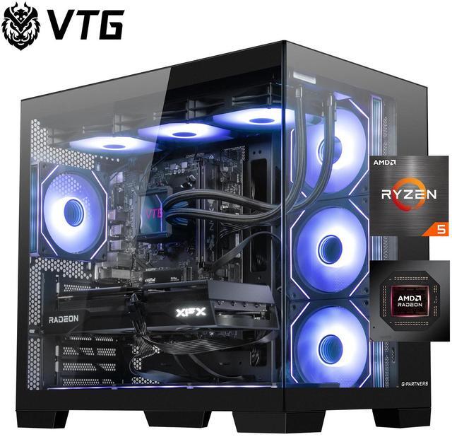 Main image of VTG Gaming Desktop PC , Ryzen5 9600X, Radeon RX 9060XT 16G ,MSI B650M 32GB DDR5 1TB NVMe SSD, 650W GOLD PSU, Wi-Fi,360 Liquid Cooler,ARGB Fans , Windows 11 Home 64-bit ,Prebuilt Gaming Pc New computer