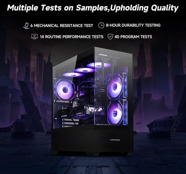 Alt view image 4 of 7 - VTG Gaming PC AMD Ryzen7 9700X, Radeon RX 9070 GRE 12G, 1TB NVME SSD, 32GB DDR5 RAM , 850W GOLD PSU ,360MM AIO liquid cooler , MSI B650M , Windows 11 Home, WIFI,  Prebuilt Gaming Pc New computer