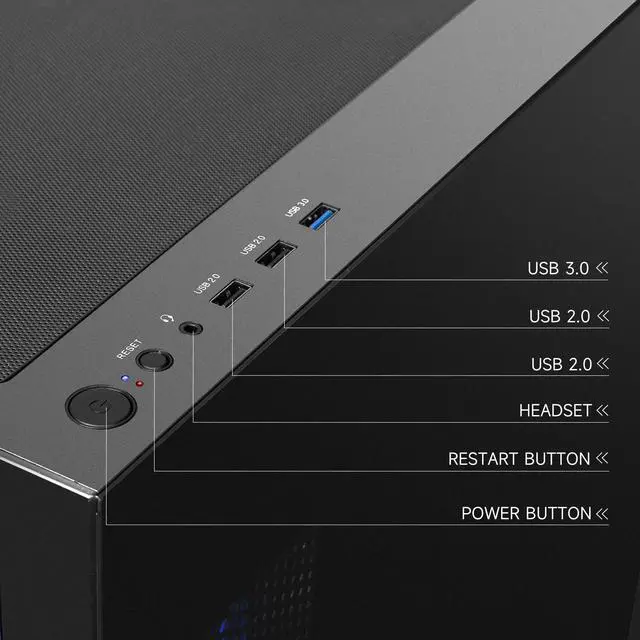 Alt view image 7 of 7 - VTG Gaming PC AMD Ryzen7 9700X, Radeon RX 9070 GRE 12G, 1TB NVME SSD, 32GB DDR5 RAM , 850W GOLD PSU ,360MM AIO liquid cooler , MSI B650M , Windows 11 Home, WIFI,  Prebuilt Gaming Pc New computer