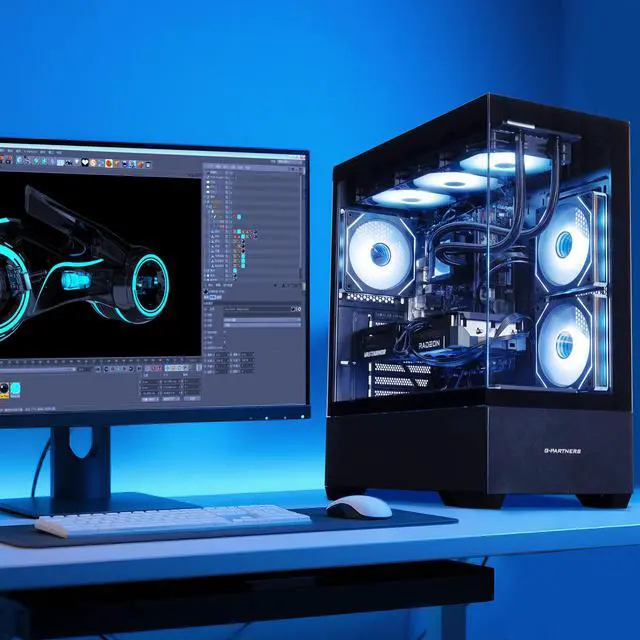 Alt view image 8 of 7 - VTG Gaming PC AMD Ryzen7 9700X, Radeon RX 9070 GRE 12G, 1TB NVME SSD, 32GB DDR5 RAM , 850W GOLD PSU ,360MM AIO liquid cooler , MSI B650M , Windows 11 Home, WIFI,  Prebuilt Gaming Pc New computer