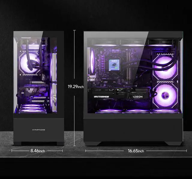 Alt view image 6 of 7 - VTG Gaming PC AMD Ryzen7 9700X, Radeon RX 9070 GRE 12G, 1TB NVME SSD, 32GB DDR5 RAM , 850W GOLD PSU ,360MM AIO liquid cooler , MSI B650M , Windows 11 Home, WIFI,  Prebuilt Gaming Pc New computer