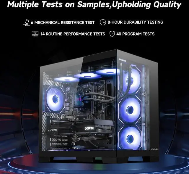 Alt view image 4 of 7 - VTG Gaming Desktop PC , Ryzen5 9600X, Radeon RX 9060XT 16G ,MSI B650M 32GB DDR5 1TB NVMe SSD, 650W GOLD PSU, Wi-Fi,360 Liquid Cooler,ARGB Fans , Windows 11 Home 64-bit ,Prebuilt Gaming Pc New computer