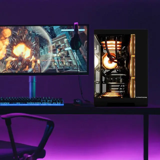 Alt view image 8 of 7 - VTG Gaming Desktop PC , Ryzen5 9600X, Radeon RX 9070 GRE ,MSI B650M 32GB DDR5 1TB NVMe SSD, 650W GOLD PSU, Wi-Fi,360 Liquid Cooler,ARGB Fans , Windows 11 Home 64-bit ,Prebuilt Gaming Pc New computer