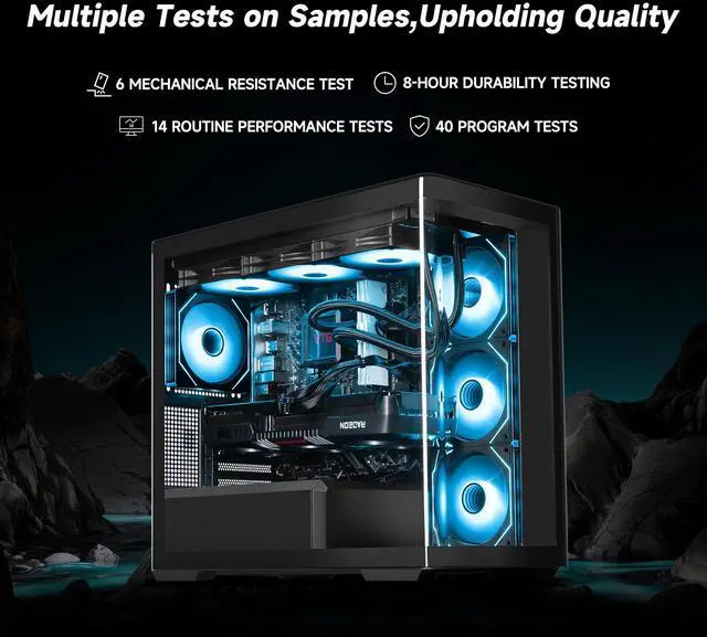 Alt view image 3 of 7 - VTG Vantaq Gaming PC Desktop AMD Ryzen7 9800X3D ,Geforce RTX5080, 2TB NVME SSD, 32GB DDR5 RAM , 850W GOLD PSU ,  360MM AIO liquid cooler,Windows 11 Home,  WIFI 6, Prebuilt Gaming Pc New computer