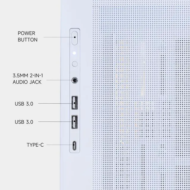 Alt view image 5 of 7 - VTG Vertium Gaming Desktop PC,AMD Ryzen7 7800X3D,Radeon RX 9070XT 16G,32GB DDR5 1TB NVMe SSD,850W GOLD PSU, Wi-Fi,360 Liquid Cooler,ARGB Fans , Windows 11 Home,White Prebuilt Gaming Pc New computer