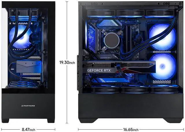 Alt view image 2 of 3 - VTG Gaming PC Ryzen7 9700X (up to 5.5GHz),Radeon RX 7700 XT 12G, 1TB NVME SSD, 32GB DDR5 RAM , 800W GOLD PSU 11AC Wi-Fi, Windows 11 Home 64-bit Gaming desktop